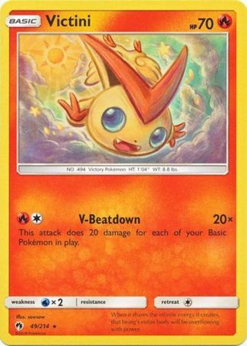 Pokemon Victini - 49/214 - Rare NM-Mint Lost Thunder