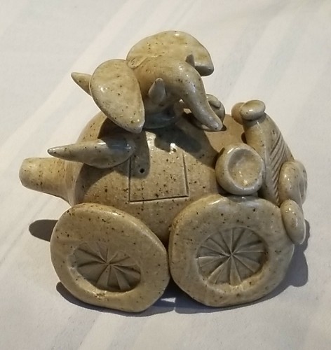 Vintage Hand made pig Ocarina - Free Shipping - Picture 5 of 10