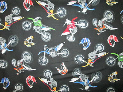 MOTOCROSS MOTORCYCLE HELMET DIRT BIKE RACING BLACK COTTON FABRIC FQ