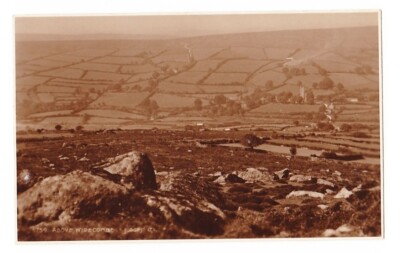 Alte Postkarte über Widecombe Devon England (unbesendet) KOSTENLOSE UK-LIEFERUNG!