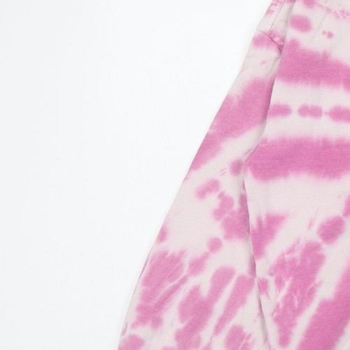H&M Womens Pink Cotton Blend Sweatshirt Size XS - Tie Dye - Picture 9 of 12