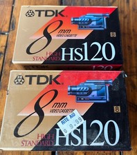 Lot of 2 TDK HS120 8mm Video Cassette Camcorder Tapes Lot Of 3 BRAND NEW SEALED