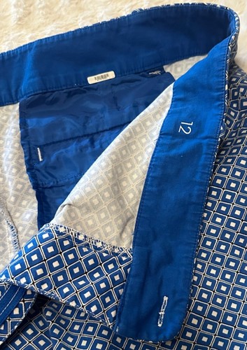 Women's Ann Taylor Carnegie Crop Pants Geometric Pattern Waist Size 36"/XL - Picture 12 of 14