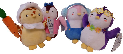PUDGY PENGUINS Set Of 4 Plush Buddy Collectible Soft Toy