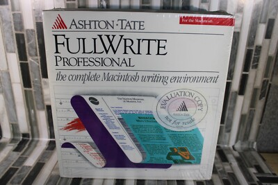 Ashton Tate Full Write Macintosh  Professional Factory Sealed