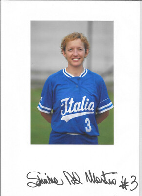 ITALIAN SOFTBALL PLAYER SABRINA DEL MASTIO SIGNED AUTOGRAPH. A-F