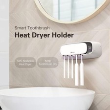 Toothbrush Drying Rack, 122 F Hot Drying, 5 Toothbrush Slots, Cordless Charging