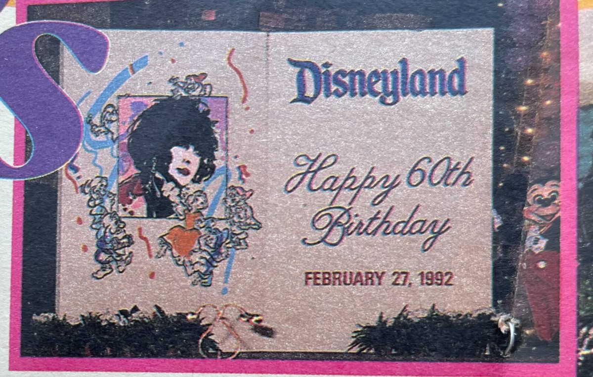 LIZ TAYLOR's 60th BIRTHDAY PARTY at DISNEYLAND 1992 STAR