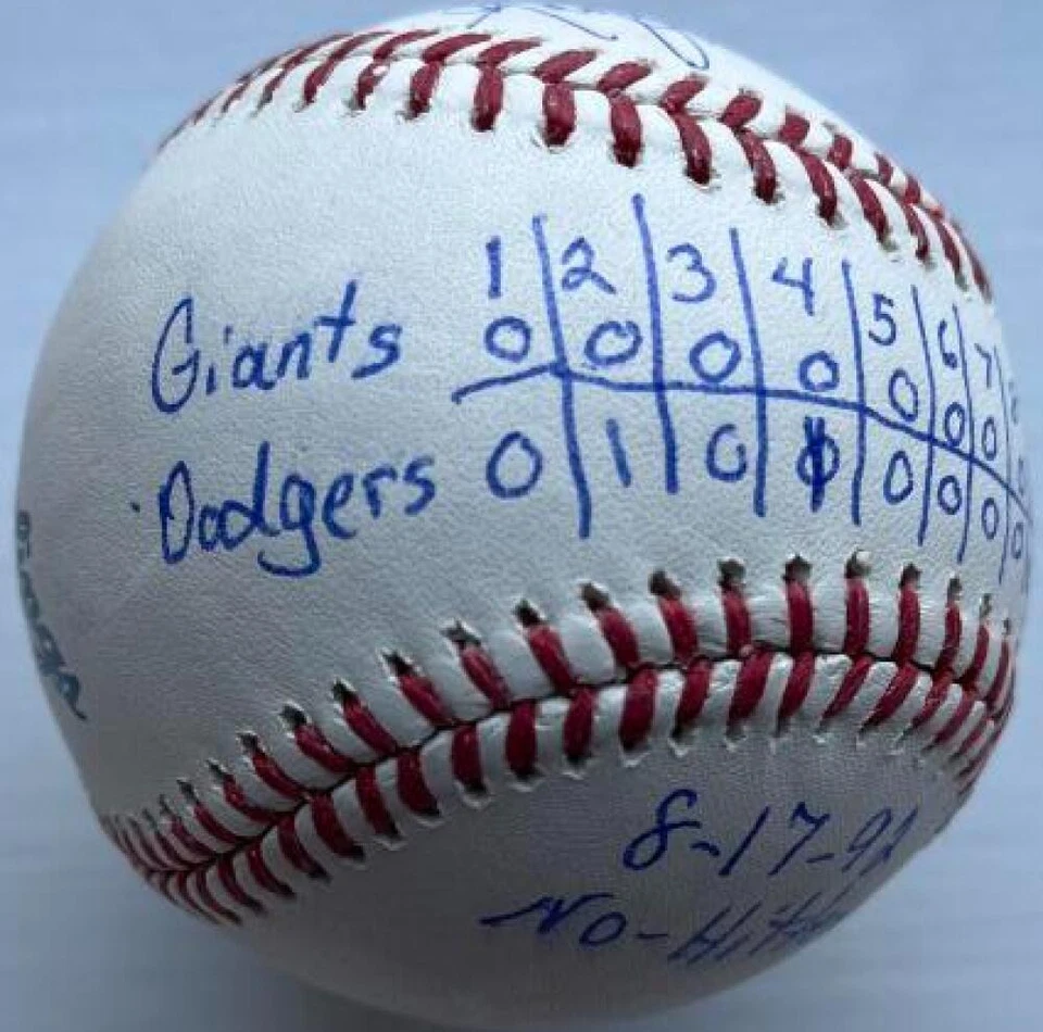 Kevin Gross Autografiado Muy Único No-Hitter Box Score Inscrito ROMLB Béisbol Foto 3 de 4