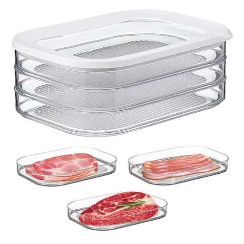 Deli Meat Container for Fridge Bacon Lunch for Refrigerator Cold Cuts Storage - Picture 3 of 10