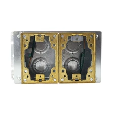 HUBBELL SYSTEMS B2432 STAMPED STEEL 2-GANG DEEP FLOOR BOX WITH BRASS COLLAR