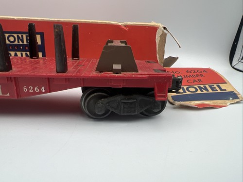 LIONEL RARE 6264 LUMBER CAR WITH ORIGINAL BOX O GAUGE POSTWAR 6511-2 - Picture 16 of 24