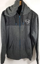Superman DC Comics Zip Up Hoodie Sweatshirt Sz M Hero Clark Kent Justice League