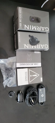 Garmin Mini 2 Dash Camera + Suction Mount w/ WD Purple 128GB Micro SD Card