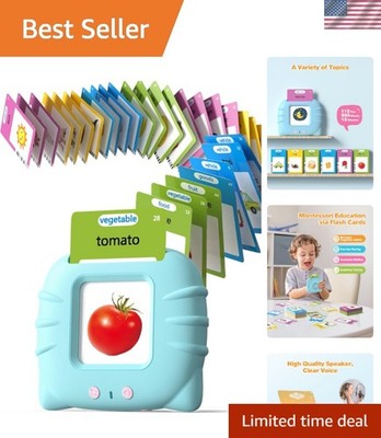 224-Word Talking Flash Cards for Toddlers - Montessori Language Learning Toy