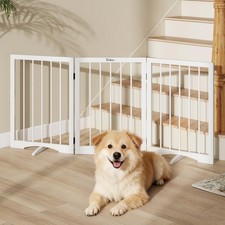 Free Standing Dog Gate Indoor, Foldable Dog Gate for Doorways Stairs Hallways...