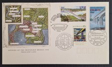 1994 Thailand/Laos Friendship Bridge FDC ties 3 stamps cd Canberra