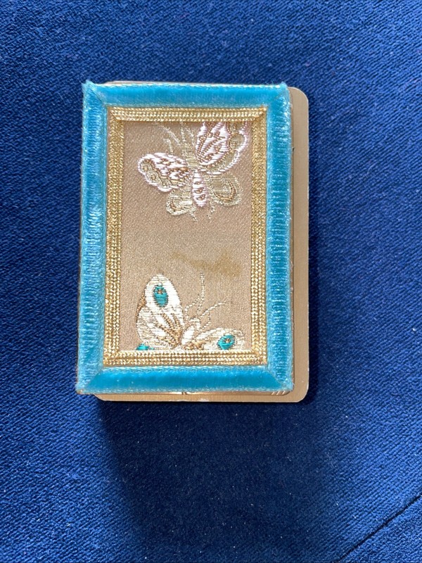 Piatnik Vienna Mini Playing Cards Butterfly Metal Case Vintage