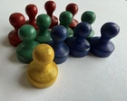 VTG Parker Brothers Pollyanna Board Game 12 Replacement Wooden Pawn Pieces Only