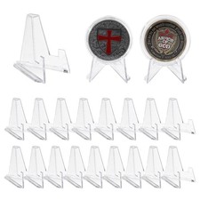 Clear Coin Display Stand - Plastic Mini easel holder - Acrylic Stands for dis...