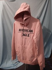 American Eagle Pink Hoodie Medium Ladies Super Soft Pullover Sweatshirt