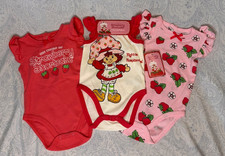 Strawberry Shortcake 1980 Infant 3 piece Bodysuit set
