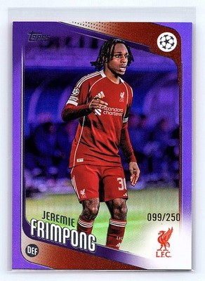Jeremie Frimpong 2025-26 Topps UEFA Club Competitions #6 Purple