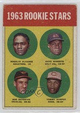 1963 Topps Rookie Stars Rogelio Alvarez Bob Saverine Tommy Harper #158 0x5w