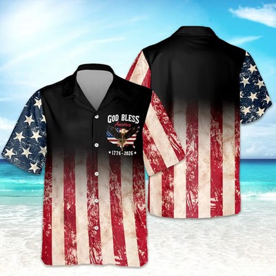 God Bless USA 250th Anniversary Hawaiian Shirt