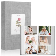Linen Cover 4x6 Photo Album for 300 Pictures Ideal for Family Memories New