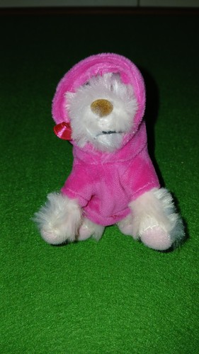 Juicy Couture rosa Welpe Hund im Hoodie Scotty Plüschtier Stofftier