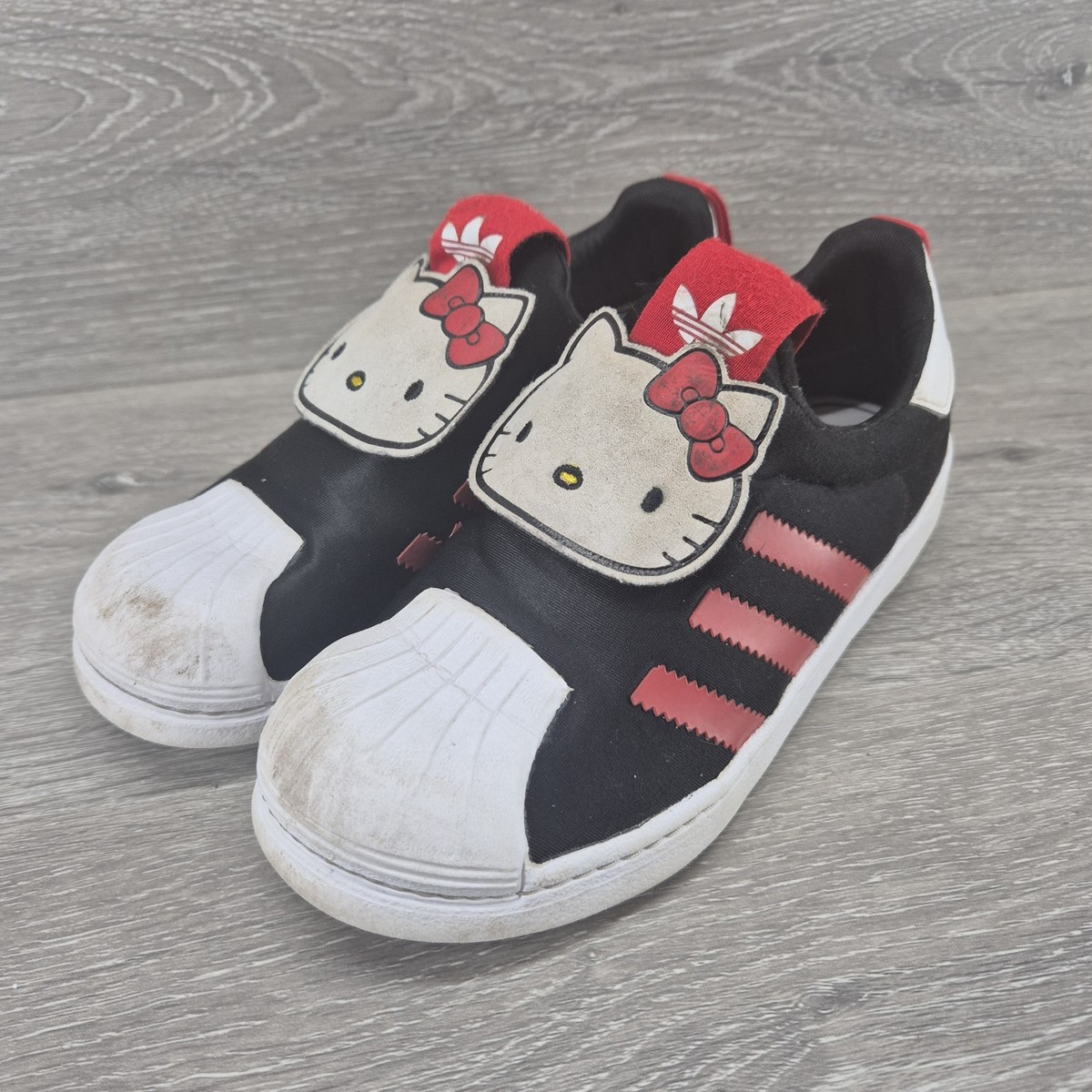 Hello Kitty x Adidas Superstar 360 Slip On Shoes Sneakers Black