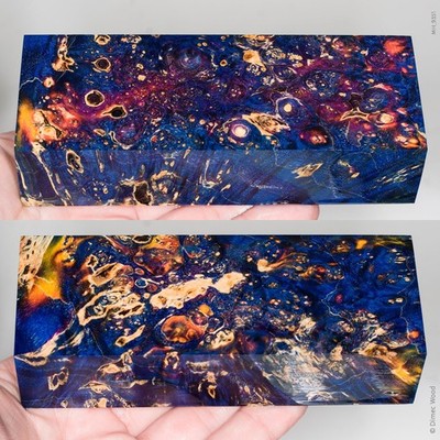 Stabilized box elder burl wood block | Knife Handle Material | MH_9351