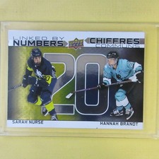 2023-24 Tim Horton's Linked by Numbers Sarah Nurse & Hannah Brandt #LN-8