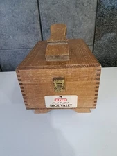  VINTAGE KIWI HAND CRAFTED SHOE VALET WOODEN BOX dovetail corners