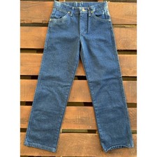 Wrangler 13MWZ Cowboy Cut Boys Size 10 Reg Dark Wash Denim Jeans USA