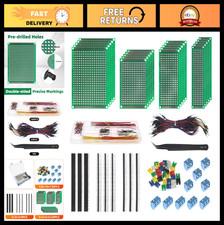 365Pcs Double Sided PCB Board Kit - 4 Sizes for Arduino, DIY Electronics, Solder