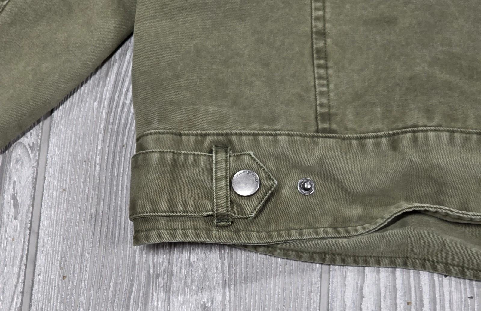Carbon 2 Cobalt Mens XL Olive Green Canvas Cotton Field Jacket Military Utility - product detail image 10