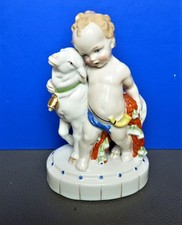 Porzellan figur Putto mit Schaf KATZHÜTTE JU...