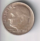 1963-P ROOSEVELT DIME 10¢ PHILADELPHIA 90% SILVER COIN UNITED STATES OF AMERICA