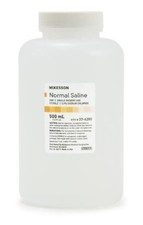 McKesson USP Normal Saline Solution Sodium Chloride .9 , 500mL Screw Top, 18 Ct