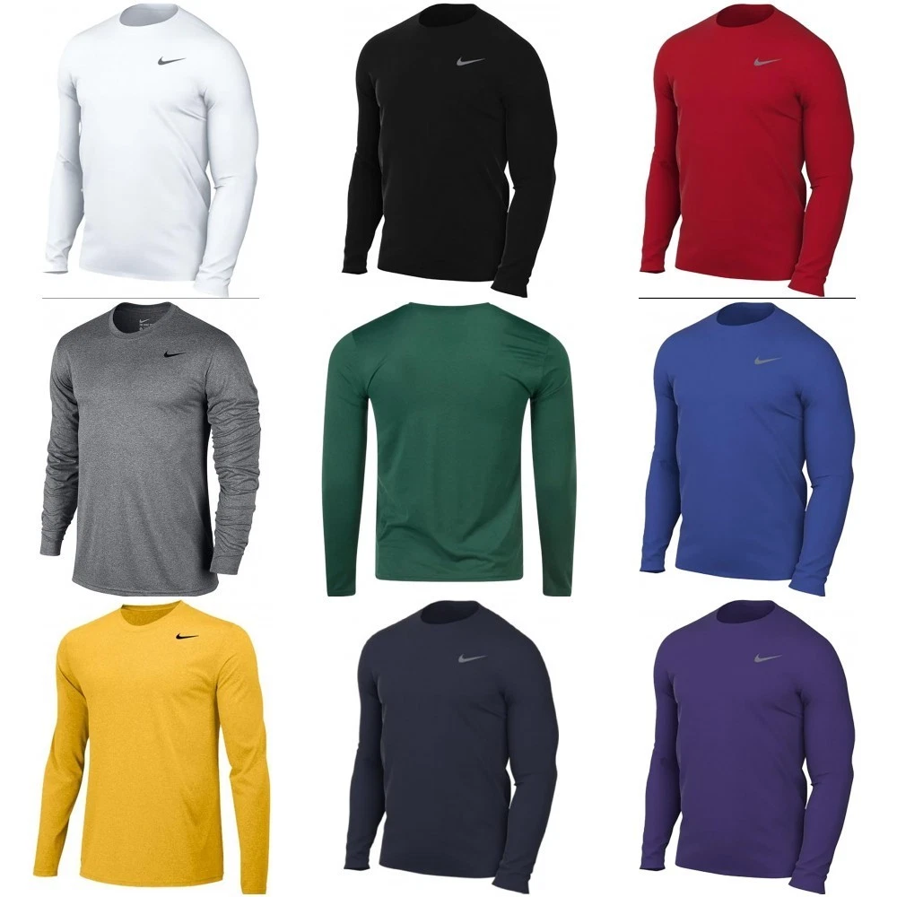 Nike Legend Dri-Fit T-Shirt Long Sleeve Red Grey Blue Navy Green 727980 Large
Opens in a new window