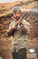 HENRY RIFLE GARAND THUMB AUTOGRAPHED POSTER 17"X11"