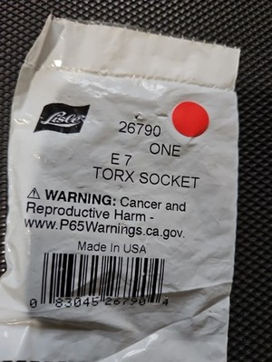 Lisle 26790 1/4 Drive External Torx Socket E-7 (O)