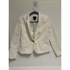Worthington Petite Off White Single Button Blazer Jacket Cream PM