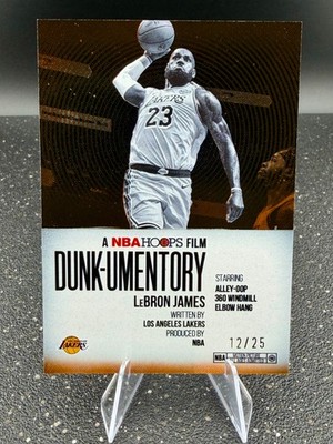LeBron James Dunk-umentory /25 Pixel Burst Orange SSP 2025-26 NBA Hoops RARE  