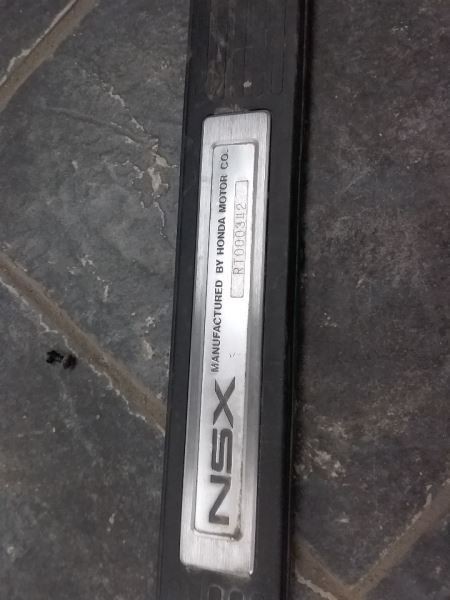 1994 ACURA NSX RIGHT PASSENGER DOOR SILL PLATE NUMBERED SKID SCRATCHES