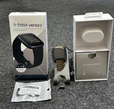 Fitbit Versa 2 Smartwatch Health Fitness Activity Tracker Black Boxed