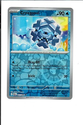 Cryogonal 027/086 Uncommon Black Bolt Pokemon Reverse Holo Near Mint