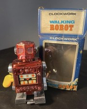Robot Vintage a Carica "Clockwork Walking Robot" con Scatola